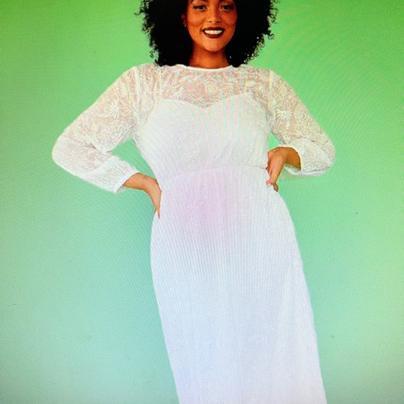 Modcloth Dresses & Skirts - NWT ModCloth XL “Just the beginning” White Lace Maxi Wedding Bridal Dress